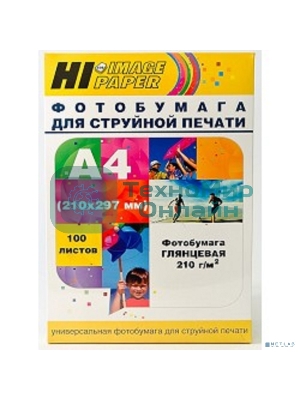 Бумага Hi-Black A200402U Фотобумага глянцевая односторонняя (Hi-image paper) A4, 210 г/м, 100 л. (H210-A4-100)