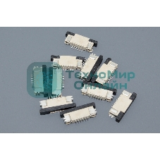 Разъем FPC Half Coverage Top Contact 0.8K-BS-6PWB 6 pin высота 2мм шаг 0,8мм 10 шт