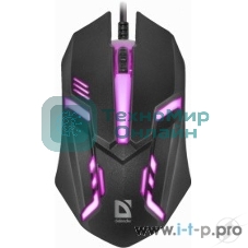 Мышь проводная Defender Cyber MB-560L черный, 1200 dpi, USB, кнопки - 3