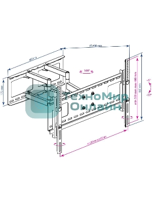 Кронштейн Kromax ATLANTIS-80 черный для LED/LCD телевизоров 32
