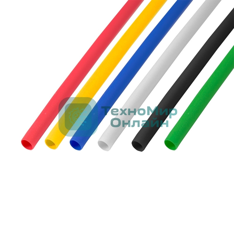 Термоусаживаемые трубки Rexant 3,5/1,75 мм, набор пять цветов, упаковка 50 шт. по 1 м
