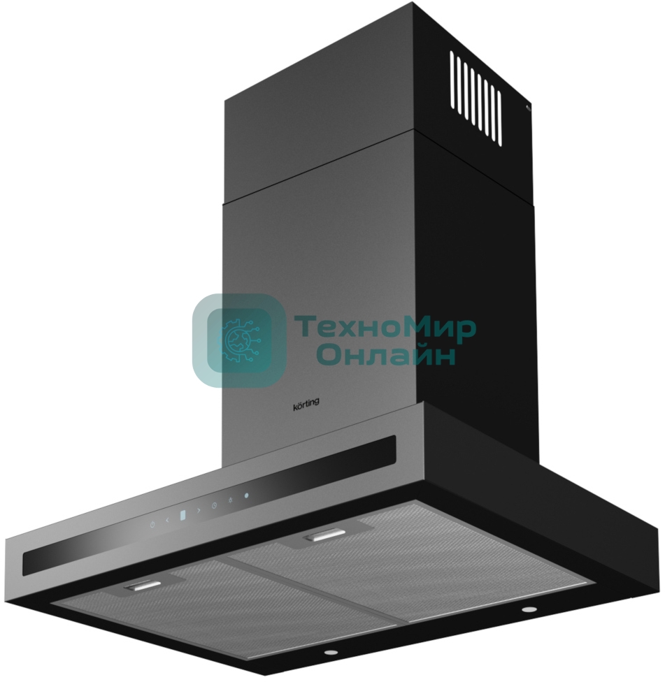 Вытяжка каминная Korting KHC 6877 N черный, 59.8 см, 850 куб. м/ч, 54 дБ