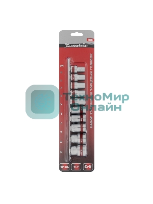 Набор головок Matrix 1/2'' 12-ти гр. crv 10 шт. 10-24 мм
