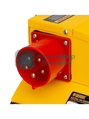 Тепловая пушка Denzel SFH-15000, 400 В, желтый, 120/9000/15000 Вт, 150 м2, термостат