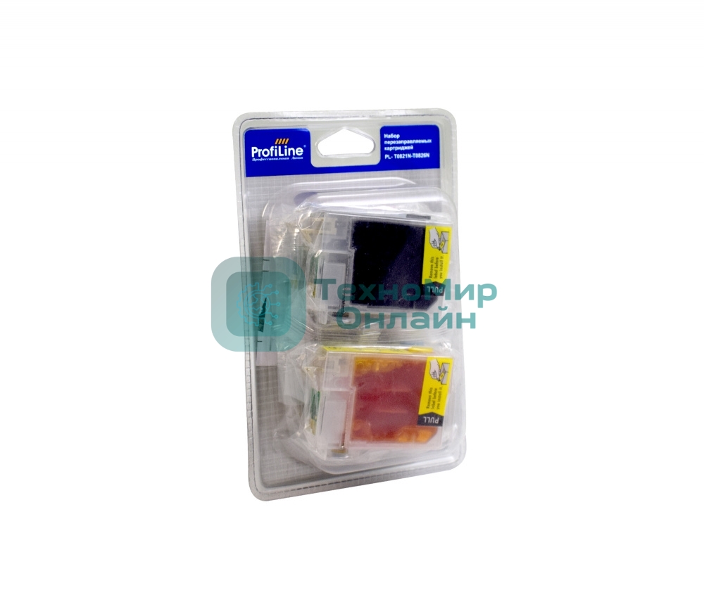 Перезаправляемые картриджи T08014-T08064 для Epson StylusPhoto P50/PX660/PX720WD/PX820WD заправленные 6*14,6 мл с чипом водные ProfiLine