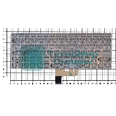 Клавиатура для ноутбука Asus Zenbook UX334FAC темно-синяя с подсветкой