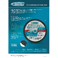 Круг шлифовальный по металлу Gross 230 х 6,0 х 22,2 мм, WA24TBF