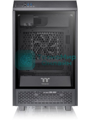 Компьютерный корпус Thermaltake The Tower 100 черный без БП ATX 2x120мм 2xUSB 3.0 1xUSB3.1 audio bott PSU