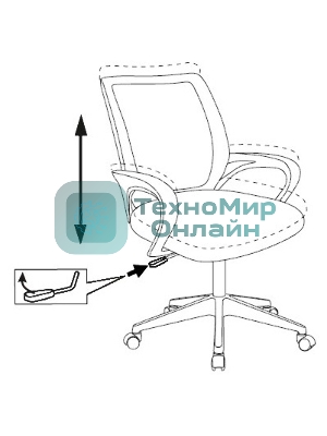Кресло Бюрократ CH-695NLT/BLACK черный, сетка, 120 кг, механизм качания