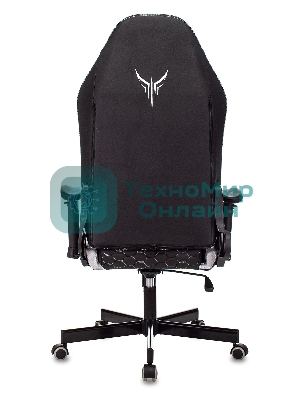 Кресло Knight Neon черный/серебряный, экокожа, 120 кг, механизм качания