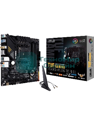 Материнская плата ASUS TUF GAMING B550M-PLUS WI-FI II, AM4, AMD B550, 4xDDR4, 4xSATA, 2xM.2, 1xPCIe 4.0 x16, 1xPCIe 3.0 x4, 1xPCIe x1, 1xDP, 1xHDMI, 1x 2.5Gb LAN, 1xUSB-C 3.2 Gen 2, 4xUSB-A 3.2 Gen 1, 2xUSB-A 2.0, 5x3.5 мм, TOSLINK, 7.1, mATX