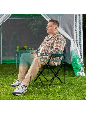 Стул складной Palisad Camping с подлокотниками и подстаканниками 81х51х86 см