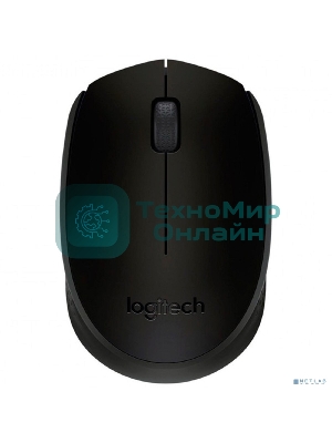 Мышь беспроводная Logitech B170 черный, 1000 dpi, радиоканал, USB, кнопки - 3