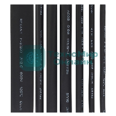 Набор термоусадочных трубок Rexant 10 см №7 черные (КЛЕЕВОЙ)