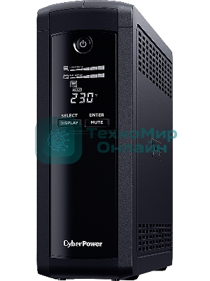 Источник бесперебойного питания UPS CyberPower VP1200EILCD Line-Interactive 1200VA/720W USB/RS-232/RJ11/45 (4 + 4 IEC С13)