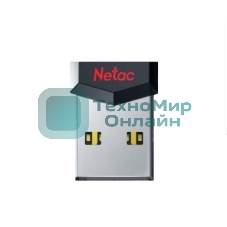 Флешка USB Netac UM81 (NT03UM81N-064G-20BK), 64Gb, USB 2.0, R/W 30/10, черный/красный