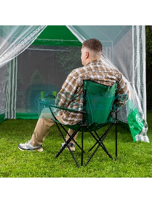 Стул складной Palisad Camping с подлокотниками и подстаканниками 81х51х86 см