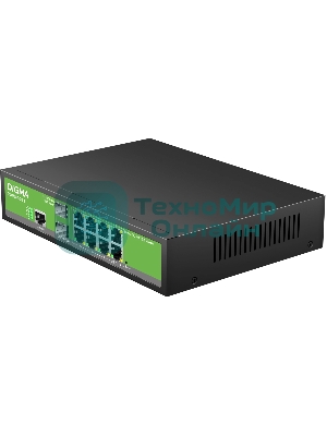 Коммутатор Digma DSW708G-2S-T (L2+) 8x1 Гбит/с 2SFP управляемый