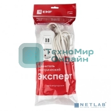 Удлинитель EKF UBA16-2USB-4-02i 