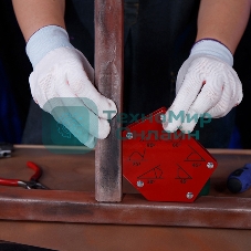 Магнитный угольник-держатель для сварки Rexant на 6 углов усилие 22,6 кг