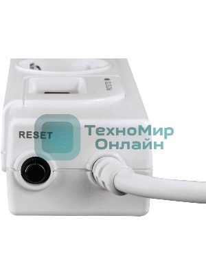 Сетевой удлинитель Hama H-121939 1.5м (4 розетки) белый (пакет ПЭ)