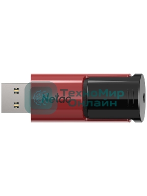 Флешка USB Netac U182 NT03U182N-256G-30RE, USB 3.0 256Gb, retail version, черный/красный