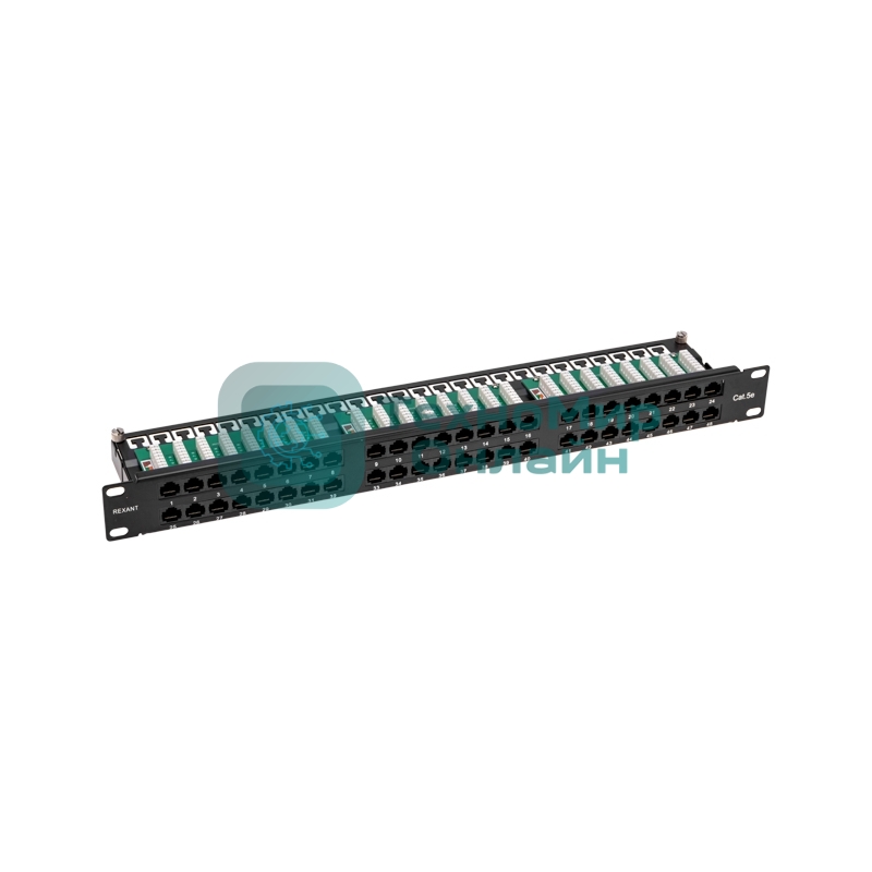 Панель коммутационная Rexant высокой плотности с кабельными органайзерами 19