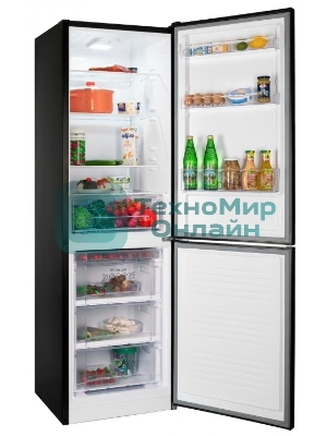 Холодильник Nordfrost NRB 162NF B черный двухкамерный 205/105 л морозилка снизу, No Frost