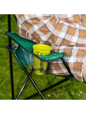 Стул складной Palisad Camping с подлокотниками и подстаканниками 81х51х86 см
