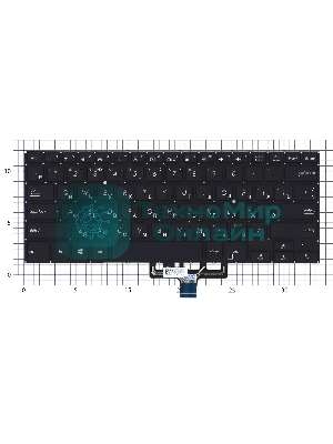 Клавиатура для ноутбука Asus ZenBook Flip 14 UX461FA черная с подсветкой