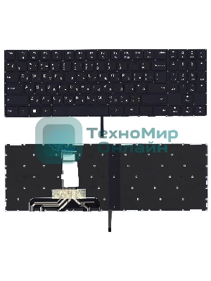 Клавиатура для ноутбука Lenovo Legion Y520 Y520-15IKB черная без рамки, белый подсветка