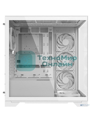 Компьютерный корпус XPG INVADER X WHITE (INVADERXMT-WHCWW) Mid-Tower Gaming ATX PC Case with Panoramic View, Tempered Glass Panels, and RGb Lighting Black