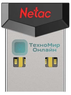 Флешка USB Netac UM81 (NT03UM81N-016G-20BK), 16Gb, USB 2.0, R/W 30/10, черный/красный