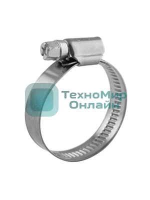 Хомут червячный Rexant 12-20/9-0,6 мм, нержавеющая сталь W2, (50 шт/уп)