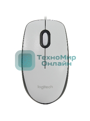 Мышь проводная Logitech M100 белый, 1000 dpi, USB, кнопки - 3