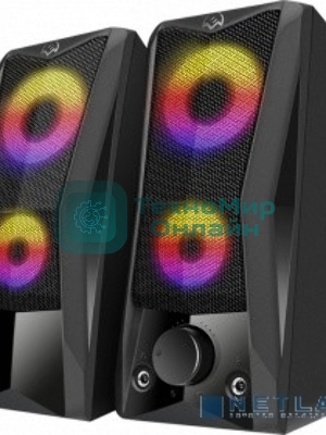 Акустическая система SVEN 445, черный, USB, 2.0,2x3 Вт(RMS), подсветка