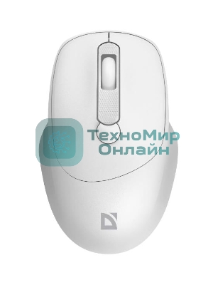 Мышь беспроводная Defender Feam MM-296 белый, 1600 dpi, радиоканал, USB, кнопки - 4