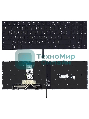 Клавиатура для ноутбука Lenovo Legion Y520 Y520-15IKB черная без рамки, белый подсветка