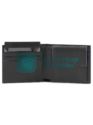 Кошелек мужской Piquadro Blue Square Revamp PU4188B2VR/N, натур.кожа, черный