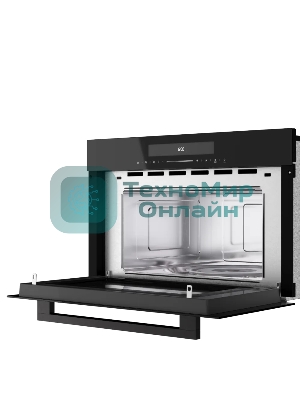 Встраиваемая микроволновая печь Kuppersberg, High-Tech, 34 л, гриль, 5 уровней мощности, 8 автоматических программ, многофункциональный таймер, размораживание, сенсорное управление, блокировка от детей, поворотный стол, черный