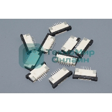 Разъем FPC Half Coverage Top Contact 1.0K-BS-6PWB 6 pin высота 2мм шаг 1мм 10 шт