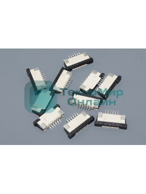 Разъем FPC Half Coverage Top Contact 1.0K-BS-6PWB 6 pin высота 2мм шаг 1мм 10 шт