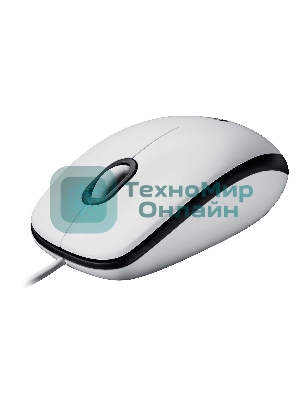 Мышь проводная Logitech M100 белый, 1000 dpi, USB, кнопки - 3