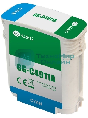 Картридж струйный G&G GG-C4911A голубой (72мл) для HP DJ 500/800C