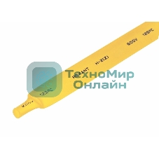 Термоусаживаемая трубка Rexant 12,0/6,0 мм, желтая, упаковка 50 шт. по 1 м