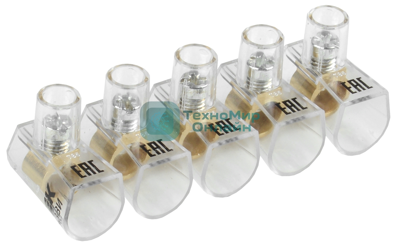 Зажим винтовой концевой изолированный IEK КЗВИ 10 мм2 (5x1)