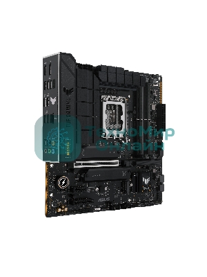 Материнская плата ASUS TUF GAMING B760M-PLUS II, LGA 1700, Intel B760, 4xDDR5, 4xSATA, 3xM.2, 1xPCIe 5.0 x16, 1xPCIe x4, 1xPCIe x1, 1xUSB-A 3.2 Gen 2, 2xUSB-A 3.2 Gen 1, 4xUSB 2.0, 1xUSB-C 3.2 Gen 2x2, 1x2.5Gb LAN, 5x3.5 мм, 7.1, mATX