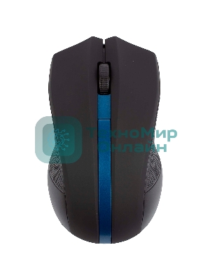 Мышь беспроводная HIPER HOMW-074 черный/синий, 1000 dpi, радиоканал, USB, кнопки - 3