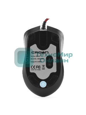 Мышь проводная Crown Gaming CMXG-804 черный, 2000 dpi, USB, кнопки - 9