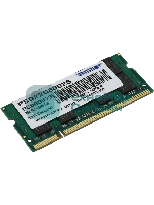 Оперативная память Patriot, DDR2, 2GB (1x2 GB), 800 MHz, CL6, SO-DIMM